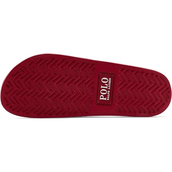 Polo Ralph Lauren Signature Pony Slides Red/White Men\'s Sz 14 - (809P0731-4003 )